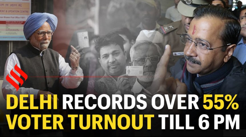 Delhi records over 55% voter turnout till 6 pm