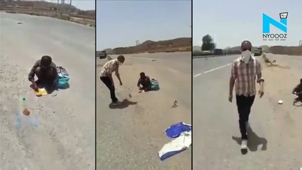 Viral Video- भूख से बेहाल मजदूर मरे हुए जानवर का मांस खाने को हुआ मजबूर