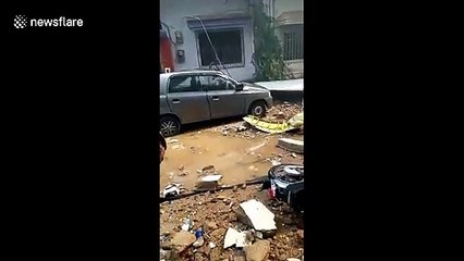 Moments after horrifying Karachi plane crash that saw 104 dead