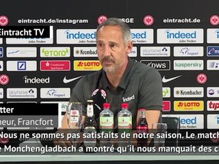 27e j. - Hütter, coach de Francfort, refuse de parler de crise
