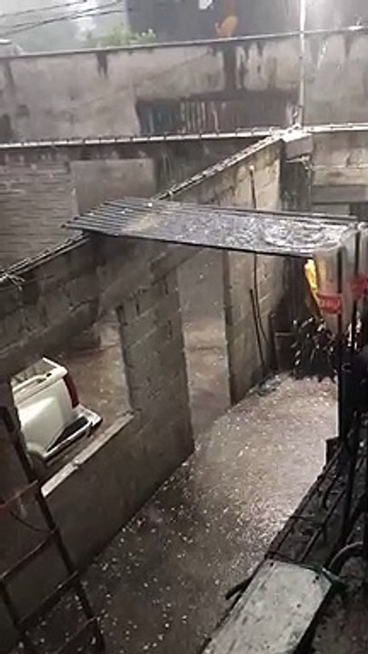 Impactante granizada en Tezonapa
