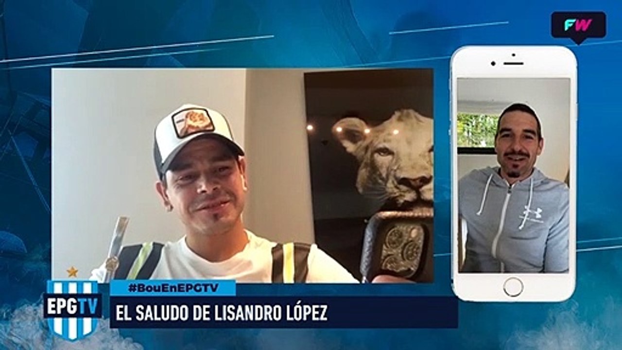 El saludo de Lisandro López para Bou