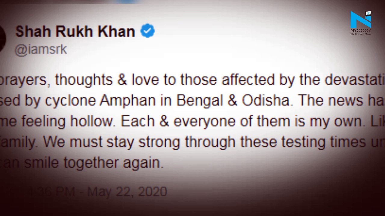 Shah Rukh Khan prays for Cyclone Amphan victims...