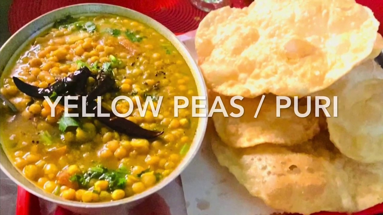 Yellow peas & Puri homemade video Dailymotion