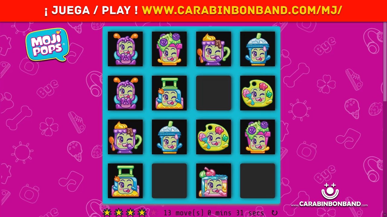 VIDEOJUEGO #MOJIPOPS MEMORY GAME - By CARA BIN BON BAND
