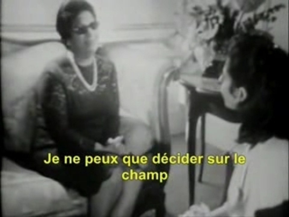 Première interview télévisée d'Oum Kalsoum - Paris 1967