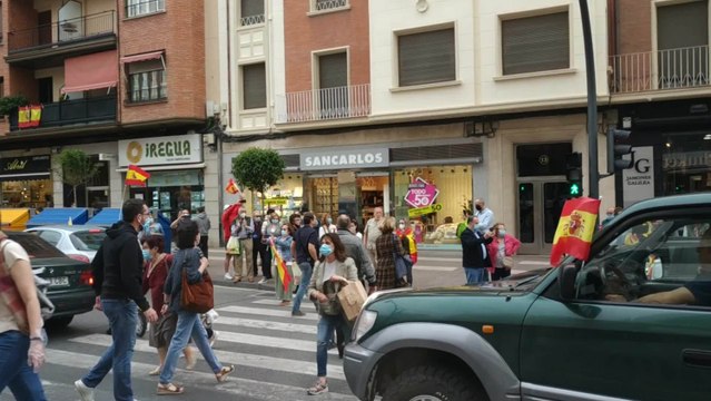 Manifestación convocada en Logroño por la ultraderecha contra la gestión del Gobierno