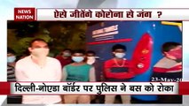 Buses carrying migrants stopped in delhi noida border by police