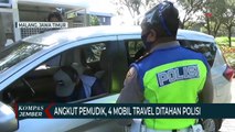 Polisi Tahan 4 Mobil Travel Angkut Pemudik di Wilayah PSBB Malang