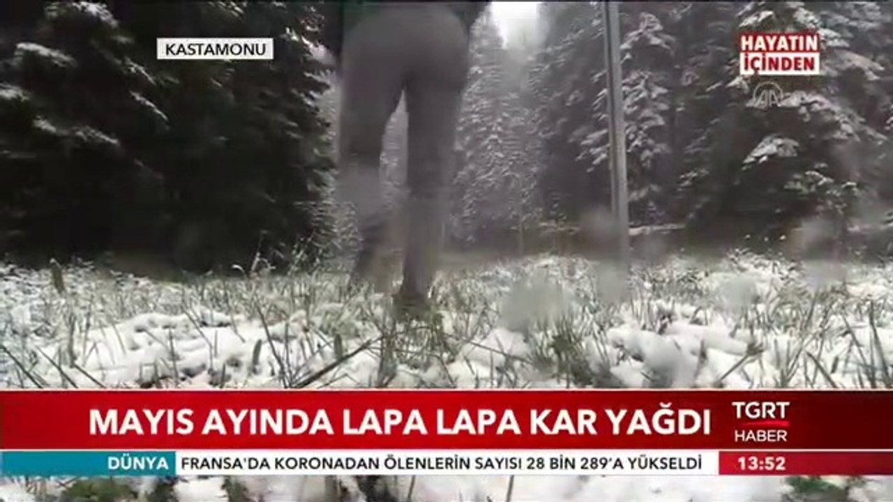 Mayıs ayında lapa lapa kar yağdı! Bir günde sıcaklık 17 derece düştü