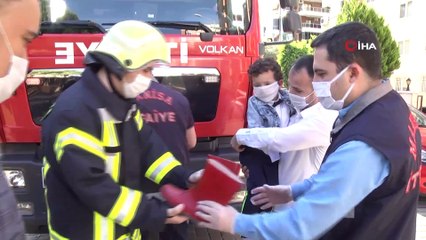 İtfaiyecileri çok seven minik Batuhan'a sürpriz doğum günü