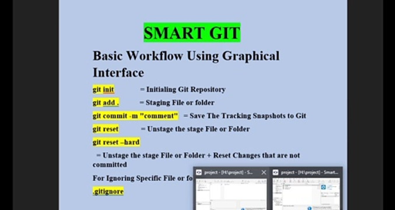 Smartgit basic workflow demonstration in Urdu _ Hindi