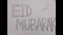 How to  eid mubarak poster pencil sketch.
