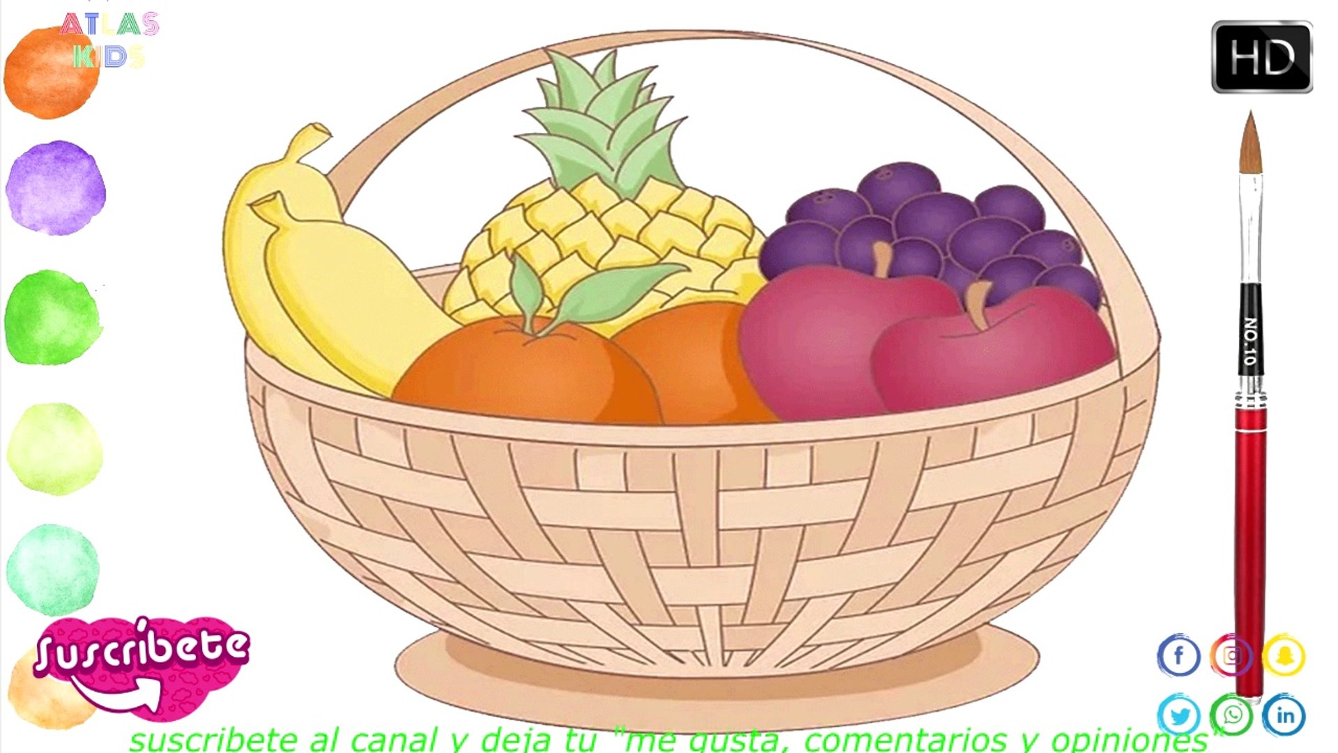 Cómo dibujar una canasta de frutas How to Draw a Basket of Fruit... - Vídeo  Dailymotion