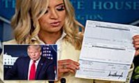 Kayleigh McEnany accidentally reveals Trump's private bank account number during press conference