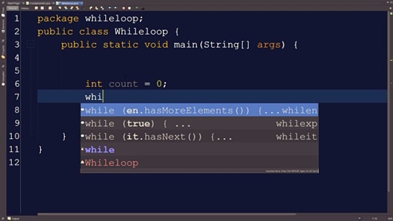 Java while loop simple application
