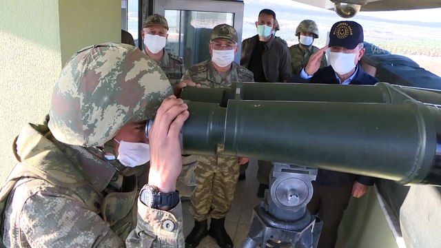 Milli Savunma Bakanı Akar ve TSK Komuta Kademesi sınır hattında - HATAY