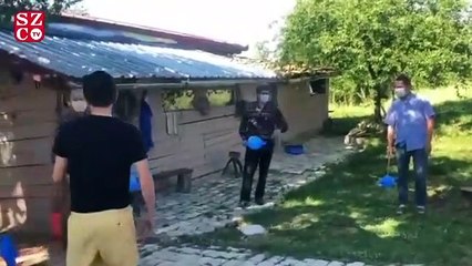 Bursa'da eli sopalı bayramlaşma