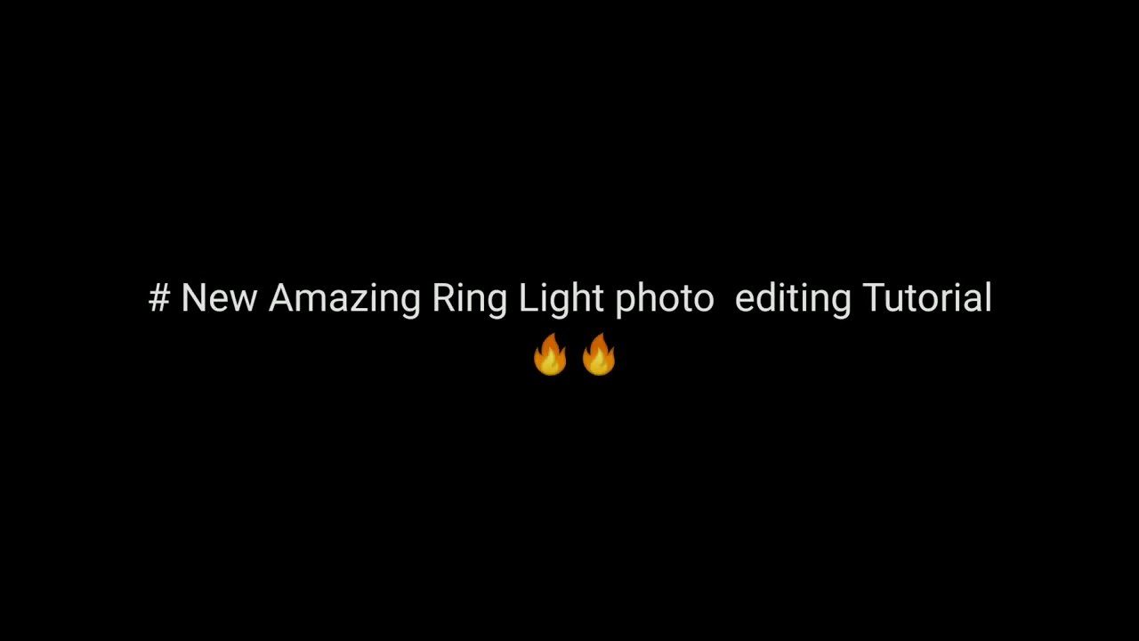 New Amazing Ring Light photo editing Tutorial  -- PicsArt -- creative Tutorials