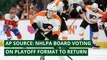 AP source: NHLPA board voting on playoff format to return, and other top stories from May 24, 2020.