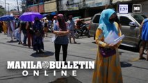 Filipino muslims near Golden Mosque line up to register for SAP as Eid'l fitr celebration barred