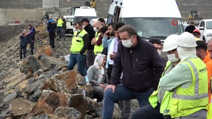 Baraj suyuna düşen işçiyi arama çalışmalarına ara verildi