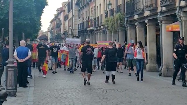 Manifestación en contra del Gobierno en Alcalá de Henares