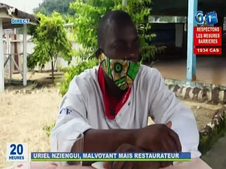 RTG / Covid 19 - Libreville - Rencontre avec Monsieur Uriel Nziengui malvoyant mais restaurateur