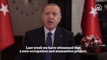 Cumhurbaşkanı Erdoğan: Filistin topraklarının kimseye peşkeş çekilmesine göz yummayacağız