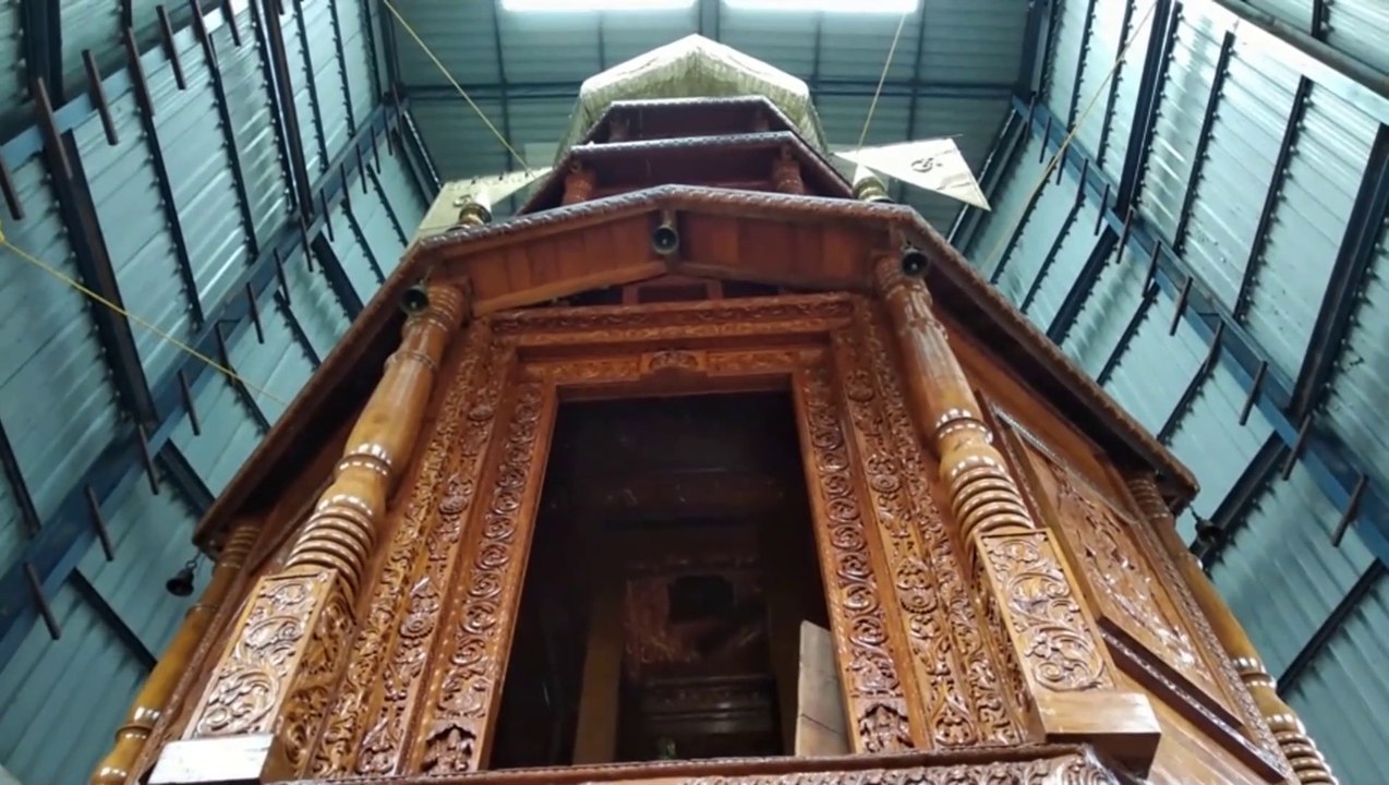 The tallest wooden chariot in the world(probably)-ShivaYoga Mandir- Karnataka