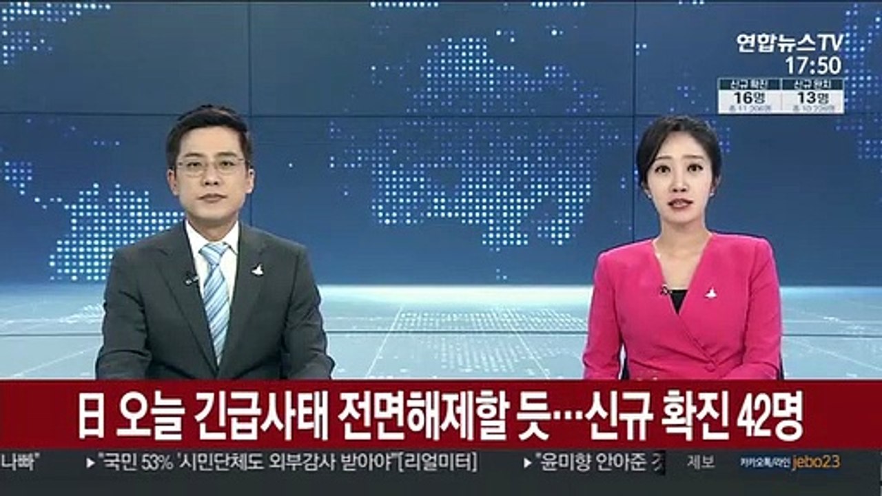 日 오늘 긴급사태 전면해제할 듯…신규 확진 42명
