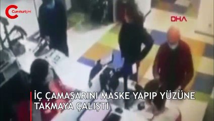Ukrayna'da kargo şirketine giden müşteriden sıradışı maske tepkisi