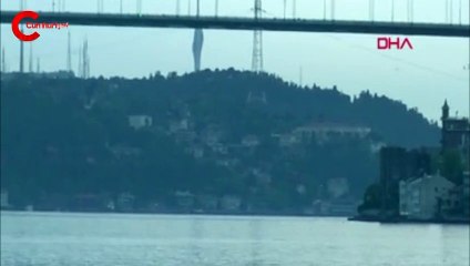 Sabahın ilk ışıklarında İstinye Sahili'nde görüntülendi