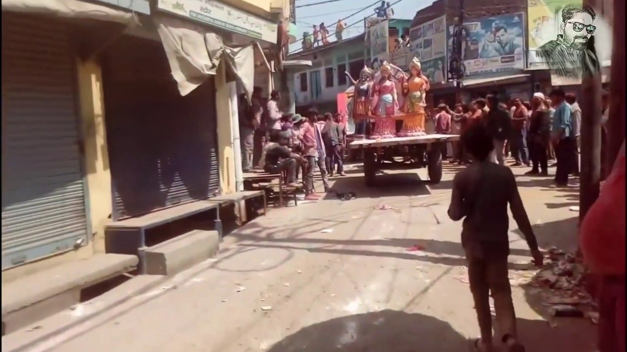 धामपुर होली गुलाल जलूस 2019 ।। Dhampur Holi Gulaal Jhalus 2019 ⚫️⚪️