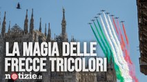 Frecce Tricolori, l'incredibile esibizione nei cieli della Lombardia | Notizie.it