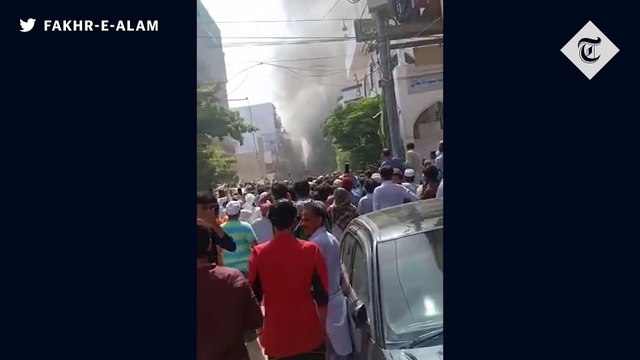 Pakistan International Airlines plane with 107 people on board crashes in Karachi