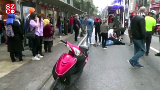 Köpekten korkan kadın motosikletten düşerek yaralandı