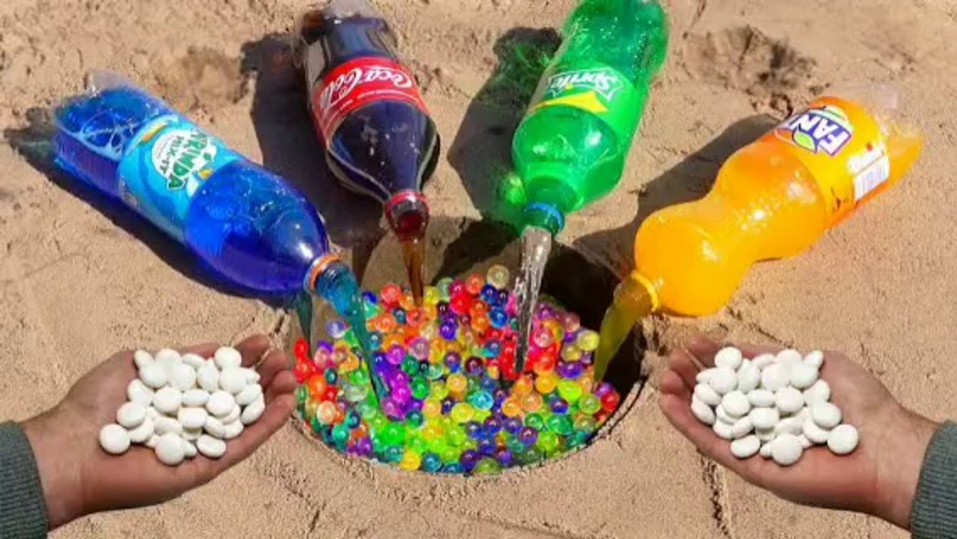 Experiment: Coca-Cola, Fanta, Sprite, Pepsi vs Orbeeze vs Mentos  Underground - video Dailymotion