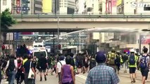 Police deploy tear gas and water cannons against protesters in Hong Kong 1