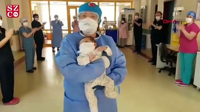 45 günlük bebek, koronavirüsü yendi