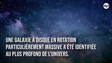 Découverte de la plus ancienne et lointaine galaxie à disque en rotation jamais observée
