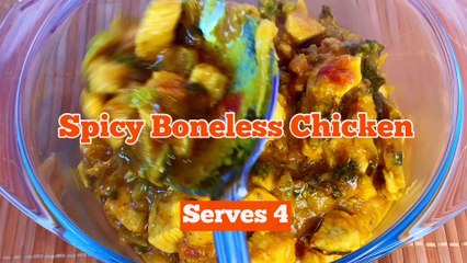 SPICY CHICKEN BONELESS RECIPE | EASY CHICKEN CURRY | HOW TO MAKE BONELESS CHICKEN