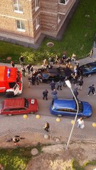 People Power Moves Car so Firetruck Can Pass