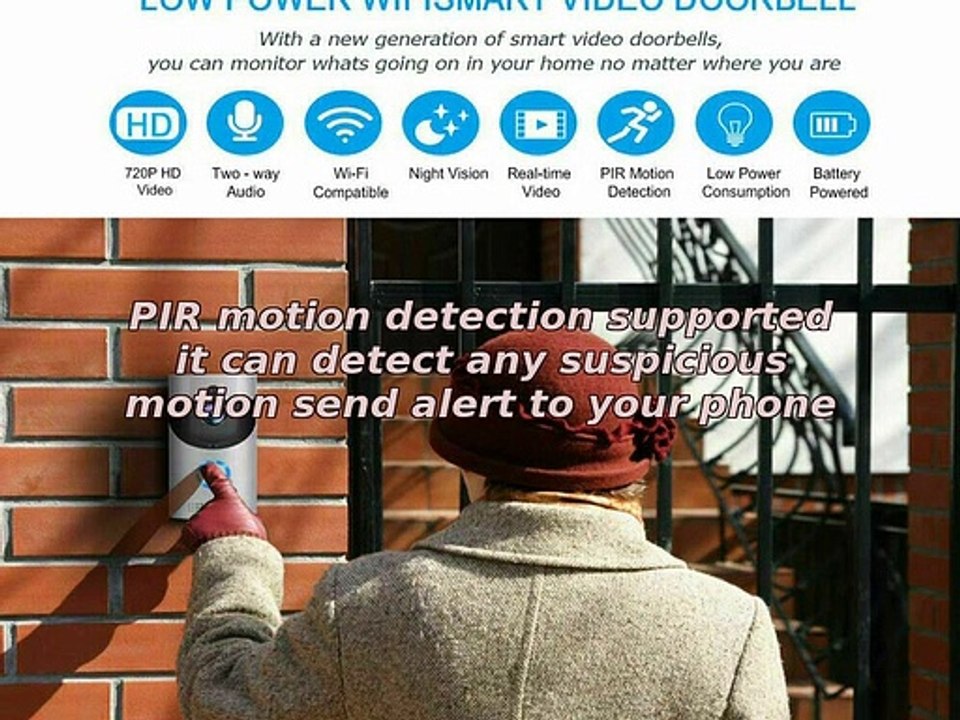 Smart Video Doorbell WiFi Wireless Intercom Door Security Camera