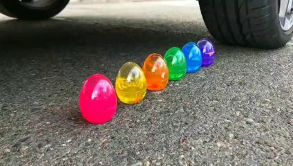 Tire Crushing ASMR Video! Foral foam, squishes, tide pods...