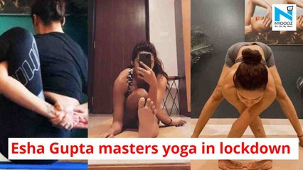 Esha Gupta gives major fitness goals, nails difficult stretch with ease