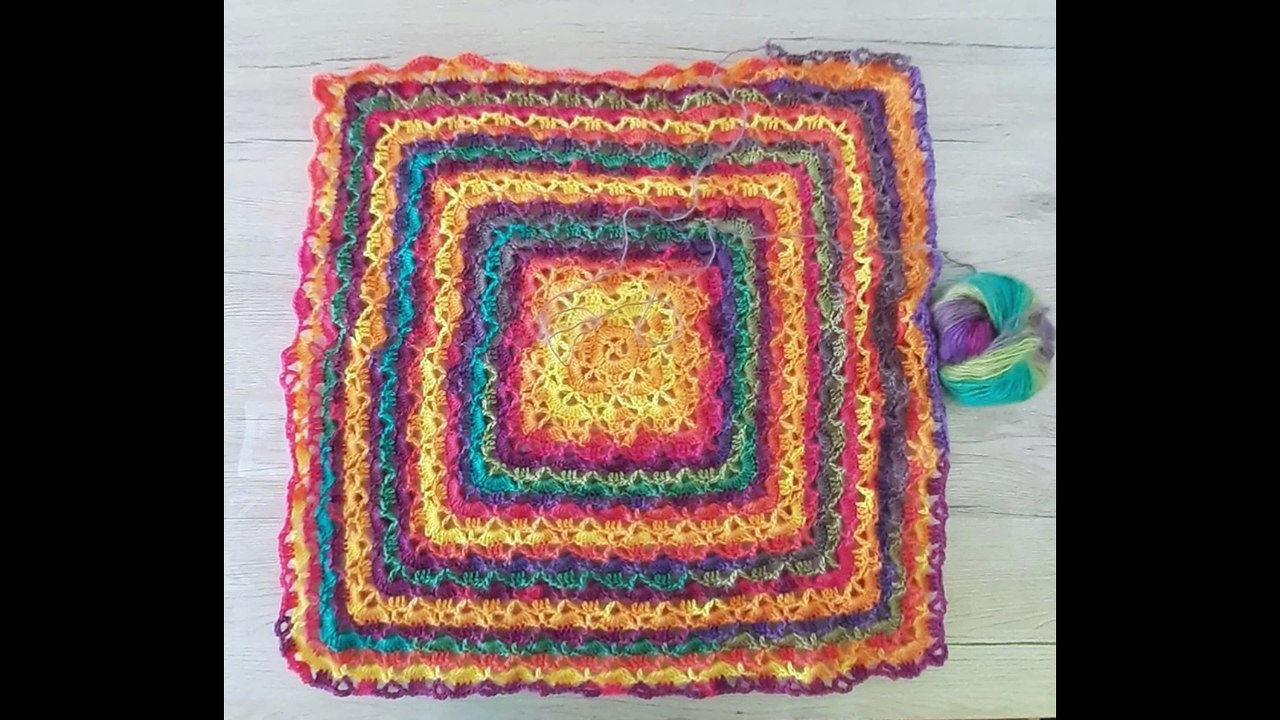 Fantasie Muster im Quadrat häkeln
