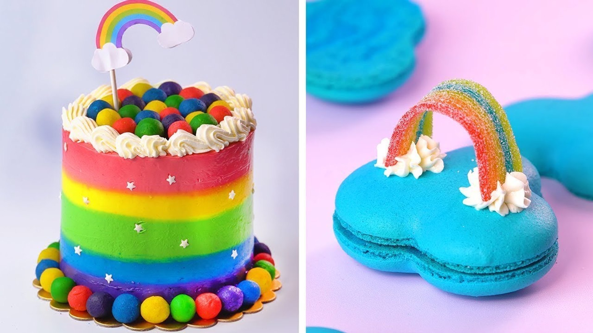 Decorate with cake decorating rainbow colors for a fun and festive display