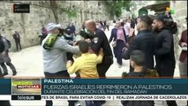 Fuerzas israelíes reprimen a palestinos durante el fin del Ramadán
