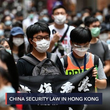 Thousands protest in Hong Kong over China security law proposal
